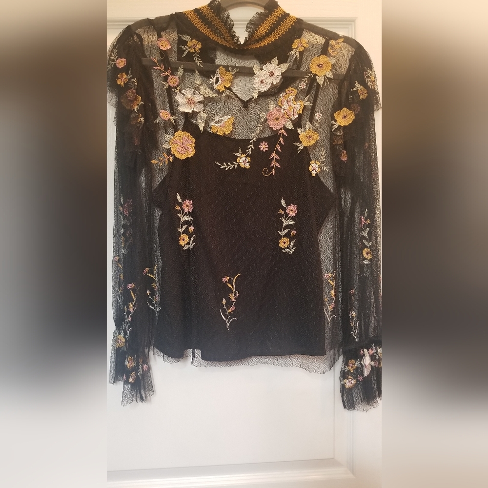 **SALE** Zara Victorian Style Net Top NWT sxz M